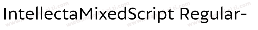 IntellectaMixedScript Regular字体转换